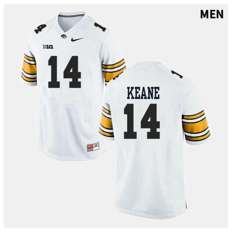 Men's Iowa Hawkeyes NCAA #14 Connor Keane White Authentic Nike Alumni Stitched College Football Jersey AN34M75QH